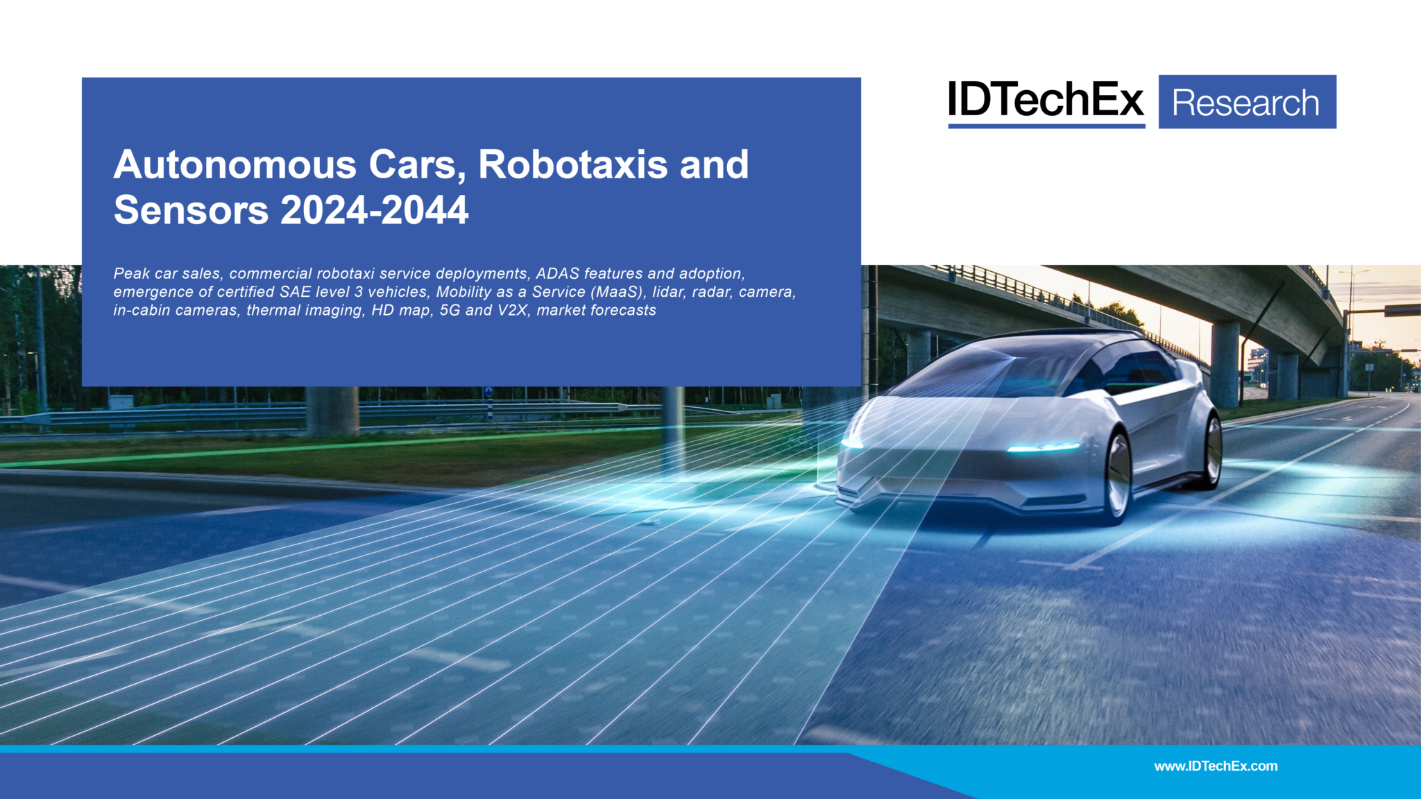 Emerging SAE Level 3 Cars and Autonomous MaaS Drive 10year CAGR of 13 in Automotive Sensor