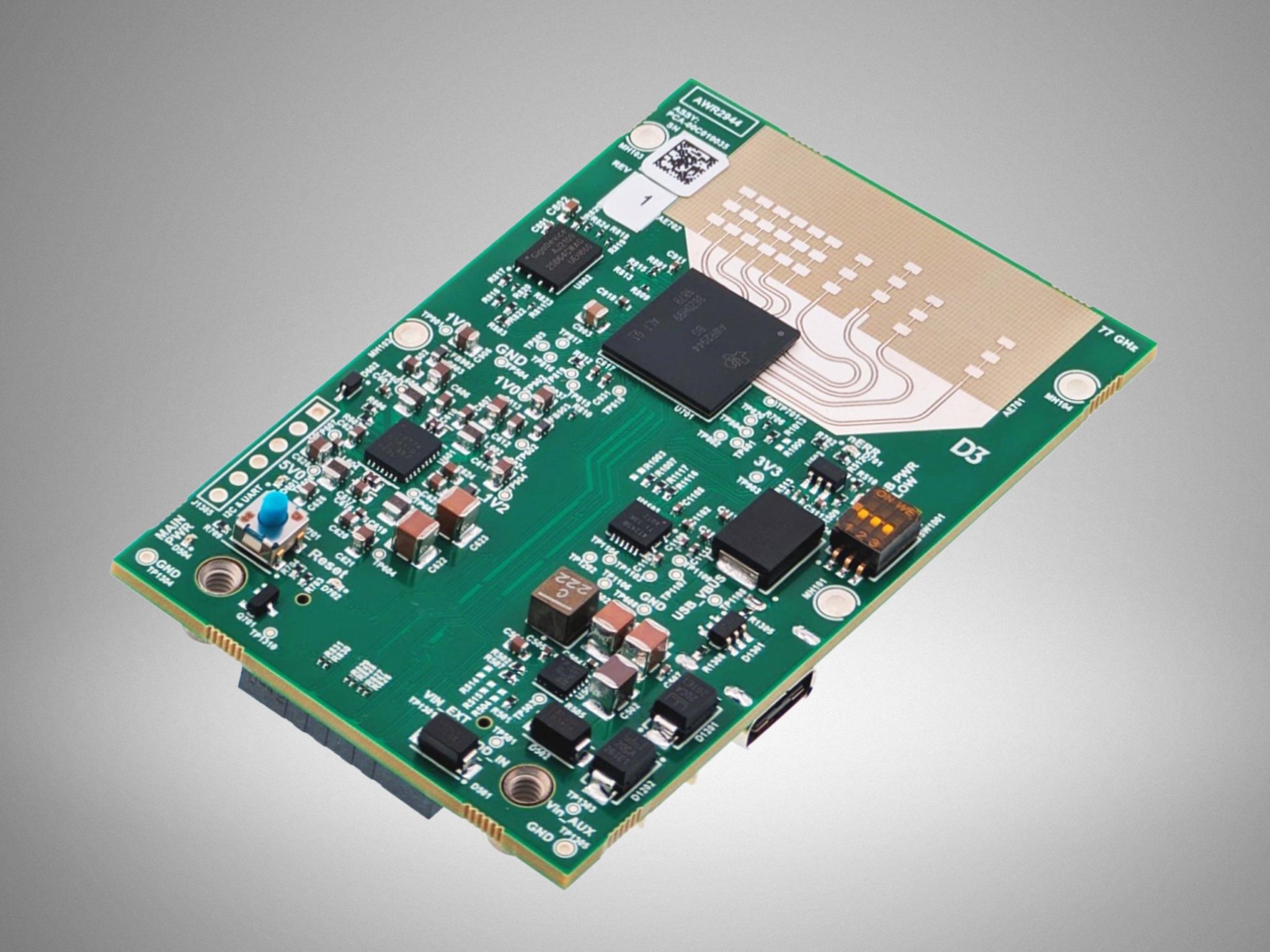 D3 Announces Productionintent mmWave Radar Kit Based on Texas Instruments Radar Sensor Edge
